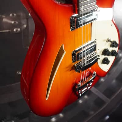 IYV IVRK-20 Semi-Hollow Electric Guitar Cherry Sunburst w/ Upgraded Bone Nut image 8