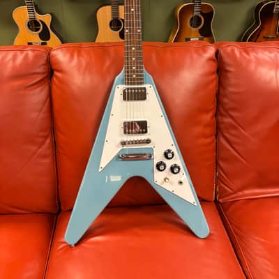 2023 Gibson Custom Shop 70’s Flying V Limited Run Japan Market Maui Blue image 1