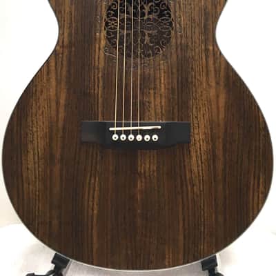 Smiger LG-09 Engraved Sound Hole 40" Acoustic/Electric Guitar with built-in pickup image 2