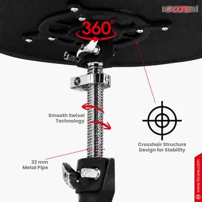 5 Core Drum Throne w 4.5" Padded Stool Adjustable Drummer Chair image 6