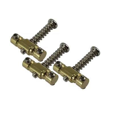 Compensated Telecaster Saddle - Brass - 1/4" Offset Barrel - Set of 3 image 1