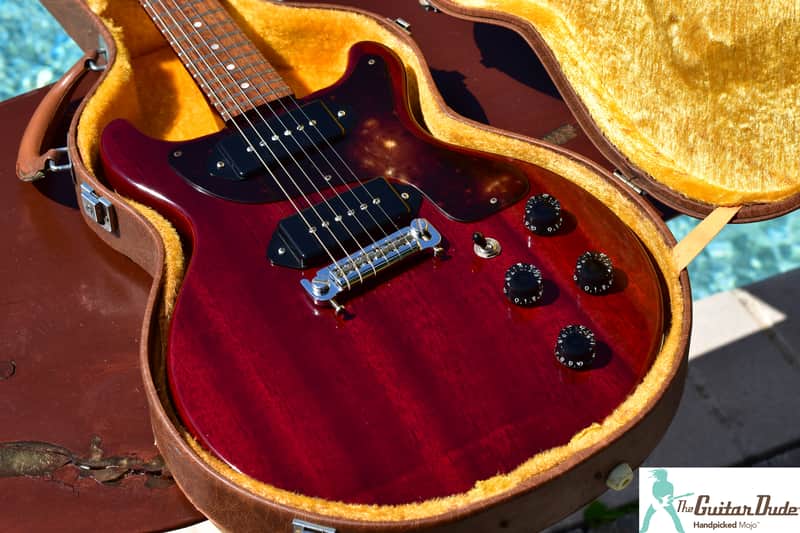 70's Univox TV-2R Limited Edition Lawsuit Open Book Headstock LP Special Double Cut image 1