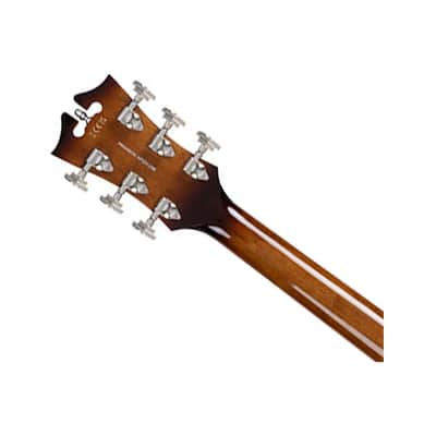 D'Angelico Premier DC Semi-Hollow Electric Guitar - Brown Burst - B-Stock image 5
