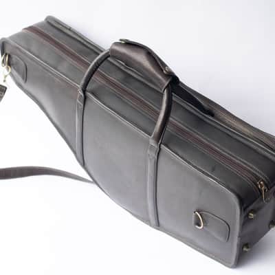 Premium Handmade Full-Grain Brown Leather Alto Sax Case image 2