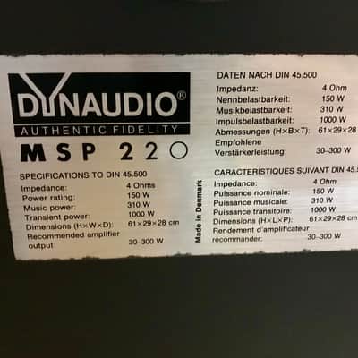 Dynaudio MSP220 early '90s image 6