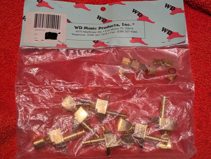 (#T91) WD Kluson Style Gold Firebird Bass / Banjo Tuners.  N.O.S image 1
