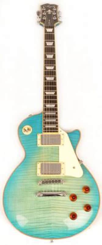 Agile AL-3200MCC Multi-Radius Oceanburst Flame w/Damn Wide Neck Electric Guitar with Binding and Trapezoid Inlays image 1