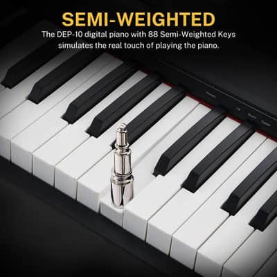 Digital Piano 88 Key Full Size Semi Weighted Keyboard, Portable Electric Piano with Folding Stand image 2