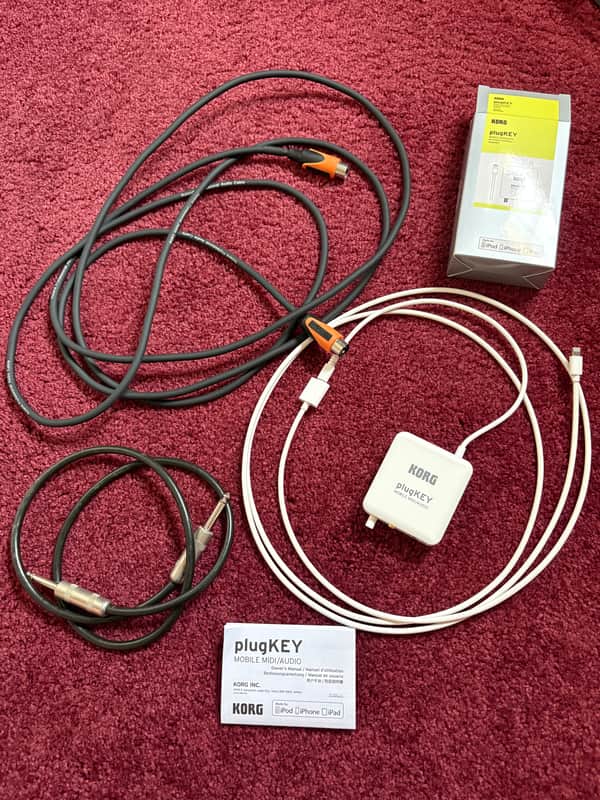Korg PLUGKEY-WH Mobile MIDI/Audio Interface for iOS with Lightning 2010s - White image 1