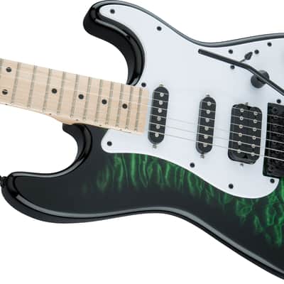 Jackson X Series Sig Adrian Smith SDXQM Maple FB Transparent Green image 7