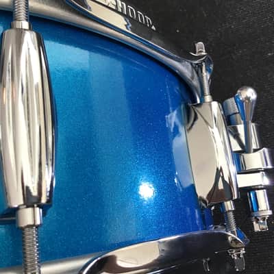 Custom Single Ply Maple 5X14 Snare 2024 - Blue Micro Flake Lacquer image 2