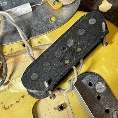 1953 Fender Champion Lap Steel Guitar 1950's -Yellow Pearloid w/ Original Case image 21