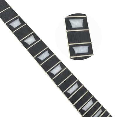 22 fret electric guitar neck 24.75 inch Mahogany wood Rosewood Fretboard white trapezoid inlay Unfinished image 6