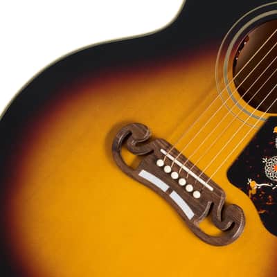 Epiphone 1957 SJ-200 Reissue Acoustic-Electric Guitar, Vintage Sunburst w/ Case image 8