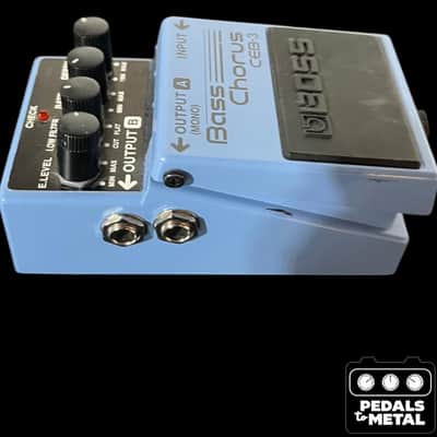 Boss CEB-3 Bass Chorus (Dark Gray Label) 2001 - Present - Blue - X16769 image 4