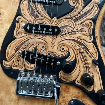 Custom Partscaster - Natural Leather Pickguard image 7