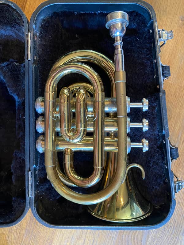 Jupiter SPT-416 Pocket Trumpet 1990-2000 - Brass lacquer image 1