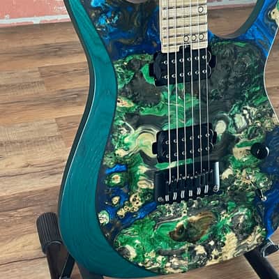 Schecter USA Custom Shop Sunset Extreme 6 Electric Guitar - Multi-Colored Stabilized Top Satin - Flame Maple Fretboard image 3