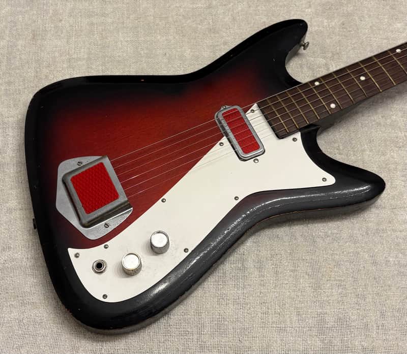 1960’s Kay Vanguard II Single Pickup Garage Rock Guitar “Red Devil” Reflector Model USA