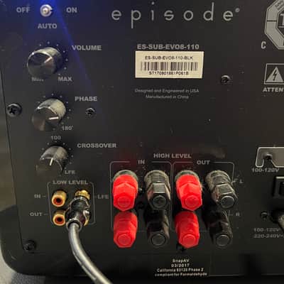 Episode ES-SUB-EV08-110 Evolution Series 8" Powered Subwoofer - Black; Tested image 3