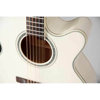 TAKAMINE GN37CE-PW 30 - GN37CE PW NEX Cutaway Pearl White image 7