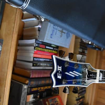 ESP E-II Eclipse , 2025, Blue natural fade, Burl top, OHSC, Exceptional condition image 20