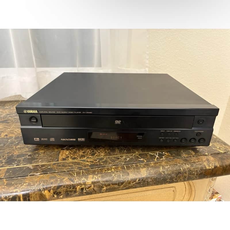Yamaha DV-C6480 DVD Audio CD 5 Disc Carousel Player. Parts Or Repair. Powers On. image 1