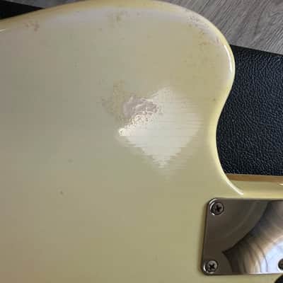 Fender Jaguar 1965 - Olympic White with Matching Headstock vintage 100% stock Johnny Marr Original Finish & Electronics – Original Case image 19