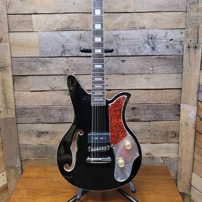 Goldfinch Hollywood Kensington 12 String Black Semi Hollow P90 Electric Guitar image 1
