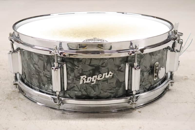 Rogers 5x14" Powertone 8 Lug Snare Vintage 1960's Black Diamond Pearl image 1