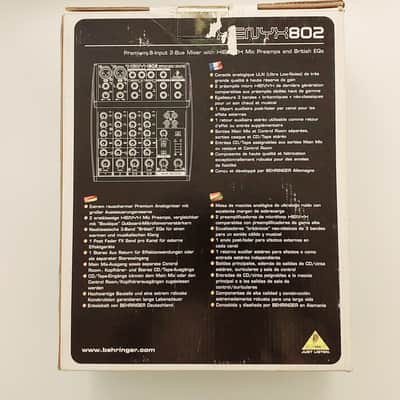 Behringer Xenyx 802 Premium 8-Input 2-Bus Audio Mixer - Complete In Box CIB image 8