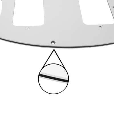 1Pcs Yootones HH 9 Holes Round Corner Guitar Pickguard 2 Humbuckers Compatible with Squier Bullet Series Mustang Electric Guitar (3Ply White) image 7