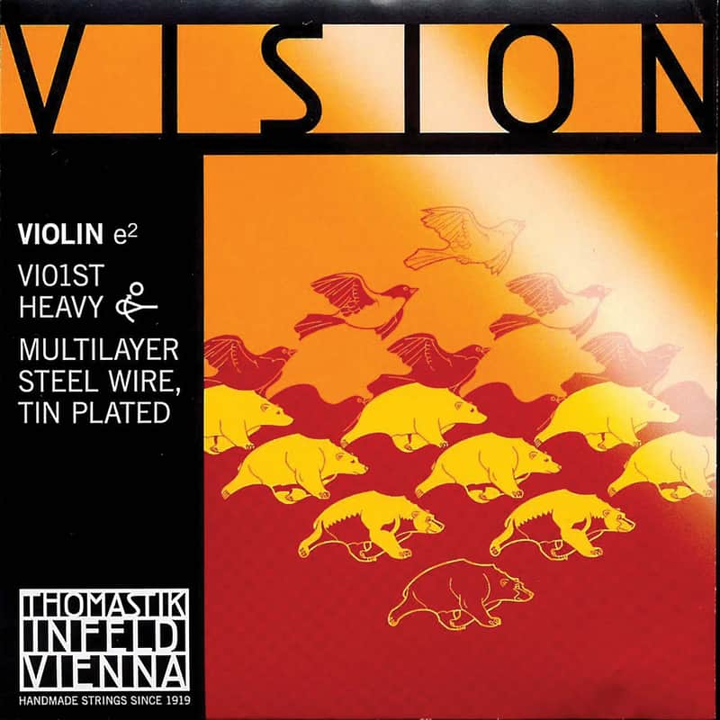 Thomastik-Infeld VI01 Vision Tin-Plated Carbon Steel 4/4 Violin String - E (Heavy) image 1