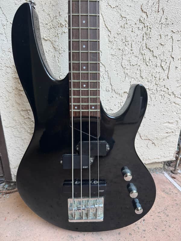ESP LTD B-50 BASS- Active -superb action - black satin image 1