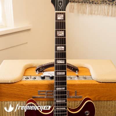 Guild Starfire V in Cherry Red with Rare Mahogany Body - 1965 image 14