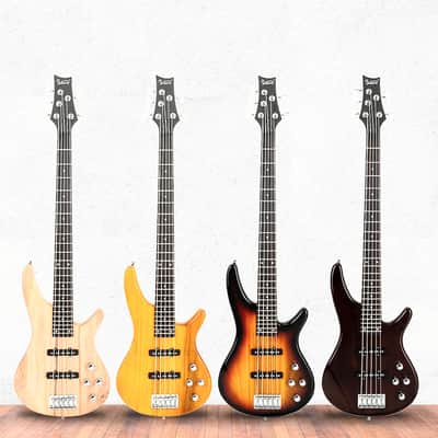 🎸+Hard Case! 5 String Glarry "EyeBuzz" S Style Electric Bass Guitar +Rosewood Fretboard Soft +Case/Gig Bag +Strap+Cable +Pick!🎸 image 9