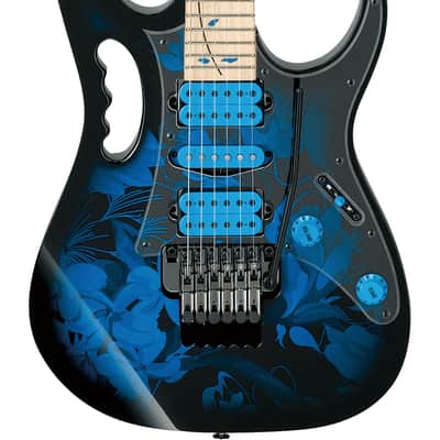 Mint Ibanez JEM77 Steve Vai Signature Blue Floral Pattern w/bag image 1
