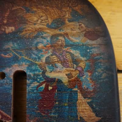 Warmoth Swamp Ash stratocaster body guitar left handed Jimi Hendrix design Pistols Crown RARE 2021 image 2