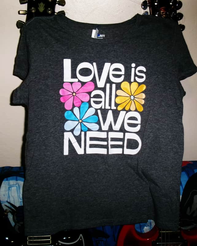 beatles lyric love is all we need NEW 4T kids tee - imagine john paul sgt. pepper epiphone children pop image 1