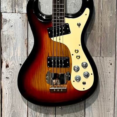 Rare  Mosrite V II Bass Mark Series,  Sunburst W/Matching Headstock, OHSC, Very Cool image 2