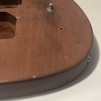 Custom Made 6 String Mahogany Electric Guitar Body 25.5 Scale Length Kahler Ready image 4