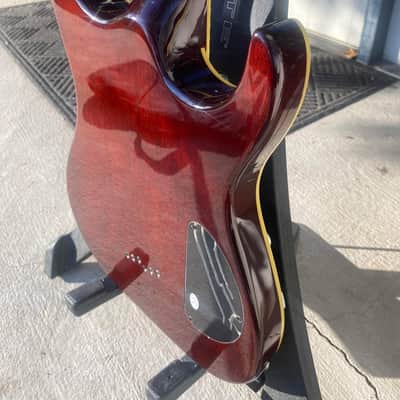 2008 Washburn X-Pro 50 Q Left-Handed Red Quilt Top with Softshell Case image 11
