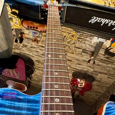 Nik Huber DOLPHIN CUSTOM LEFTY Super Flame Top Curly Mahogany  BRAZILIAN ROSEWOOD ( 2010) image 15
