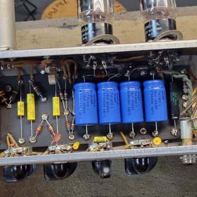 Fender 1955 Tweed 4x10 Bassman amplifier, narrow panel dual rectifier 1955 - Tweed image 15