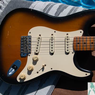 1987 Fender American Vintage Reissue 1957 Stratocaster - 100% Natural Ultimate Road Warrior MOJO - Pro Set Up w Perfect Frets/Action/Intonation! image 10