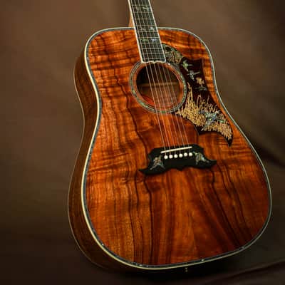 Gibson Dove Custom Shop Koa Masterpiece Acoustic Guitar Hummingbird image 14