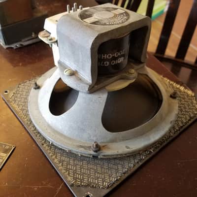 Bell & Howell Rare 138 C Commercial Projector Tube Amp and original Magnavox field coil speaker, grill 1945 image 15