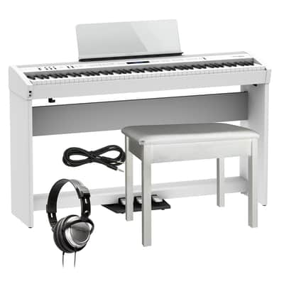 Roland FP-60X Digital Piano - White COMPLETE HOME BUNDLE