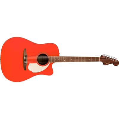 FENDER - California Standard Redondo CE Spruce Top Ivory Pickguard Fiesta Red - 0974221540 image 1