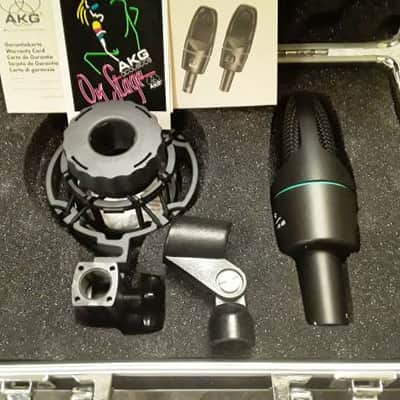 *Rare* Vintage 90's Era AKG Mic with Stand Clip, Shockmount, Case & Cable - (Never Used/100% Mint) image 12